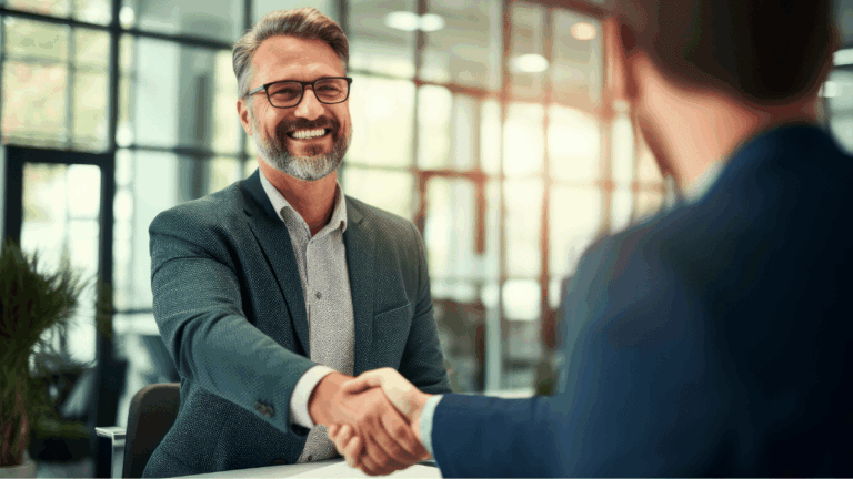 Two people shaking hands