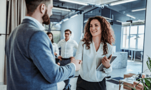 Two people shaking hands