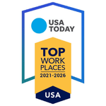 USA TODAY Top work places 2025 badge